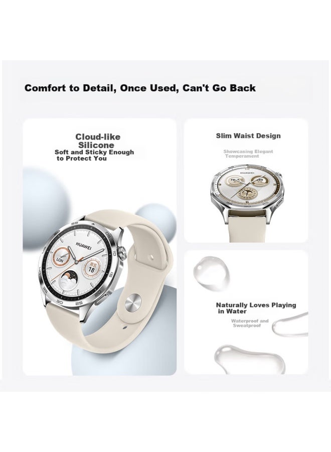 Bing Hong Silicone Watch Band For Huawei Watch Gt5 Pro, Watch 3/gt4/gt3/gt2/pro, Sports Sweatproof Waterproof Fashion Men And Women Gray 18mm - Image 2