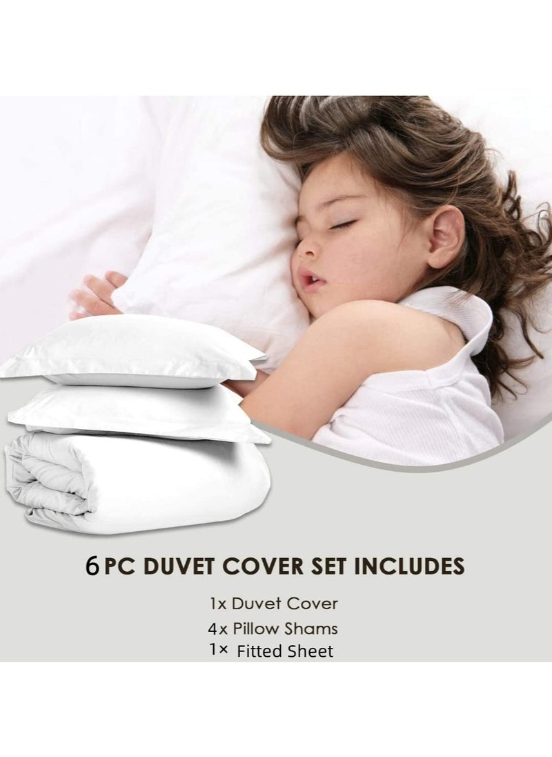 MOON HOME - King/Queen/Single size Soft and Breathable Microfiber Hypoallergenic Beautiful Design Duvet Cover Set ,set includes 1 Comforter Cover, 1 Fitted Bedsheet, 4 Pillowcases - Image 1