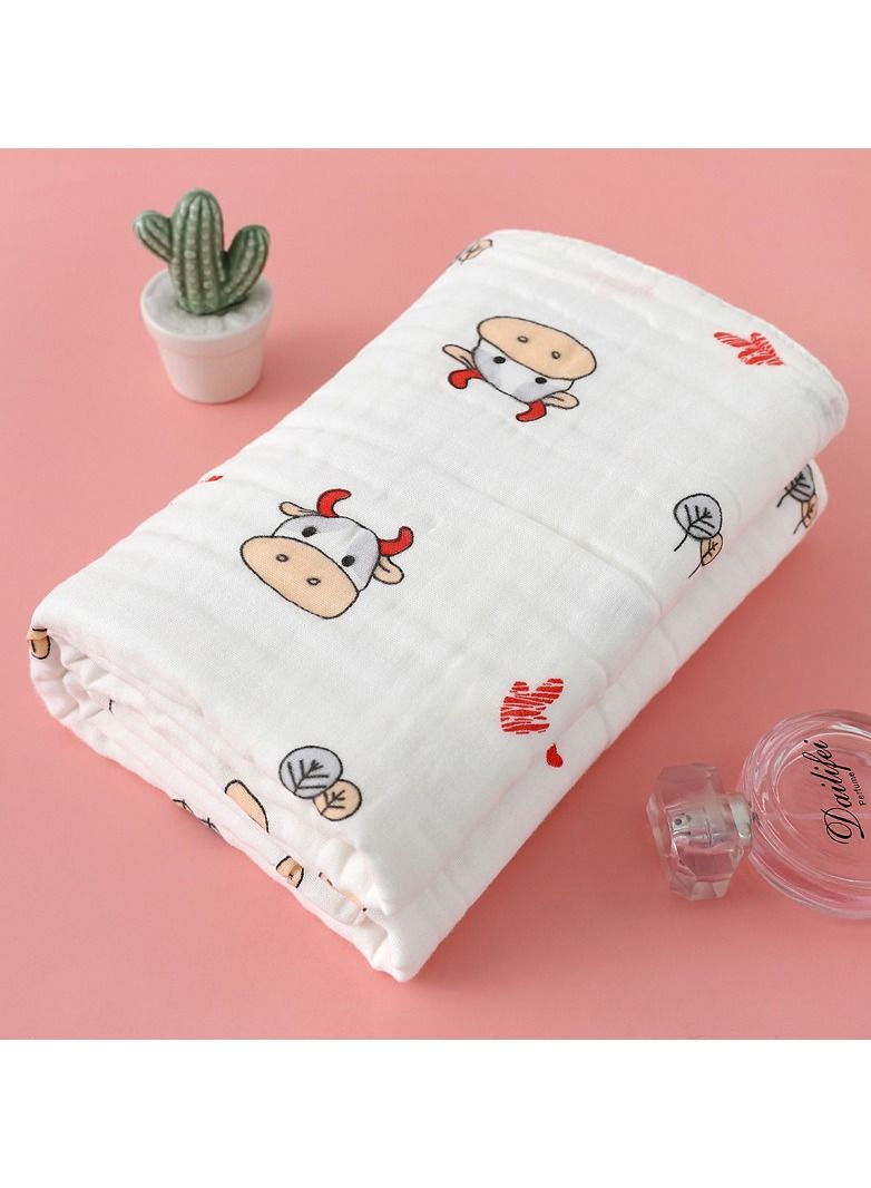 منشفة استحمام مطبوعة برسوم كرتونية من القطن الخالص