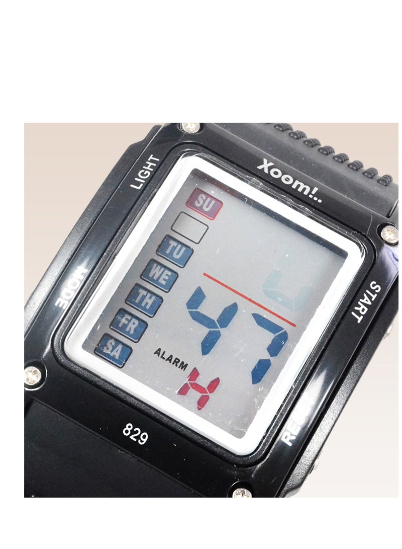 Xoom Digital Wristwatch Silicone Cord Digital Wrist Watch Illuminated Display Unisex Wrist Watch Water Resistant - Image 4