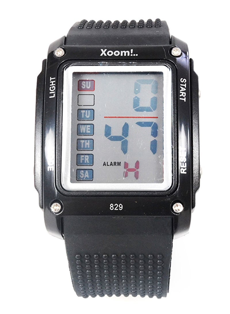 Xoom Digital Wristwatch Silicone Cord Digital Wrist Watch Illuminated Display Unisex Wrist Watch Water Resistant - Image 1