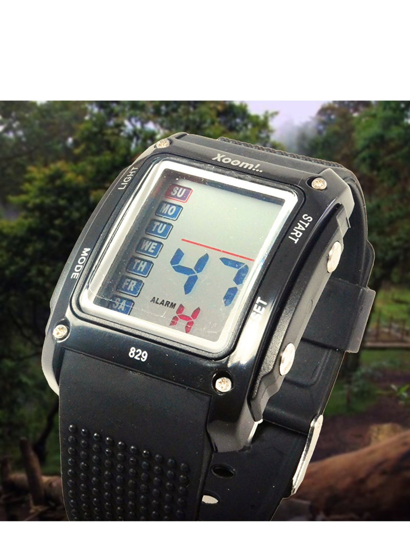 Xoom Digital Wristwatch Silicone Cord Digital Wrist Watch Illuminated Display Unisex Wrist Watch Water Resistant - Image 5