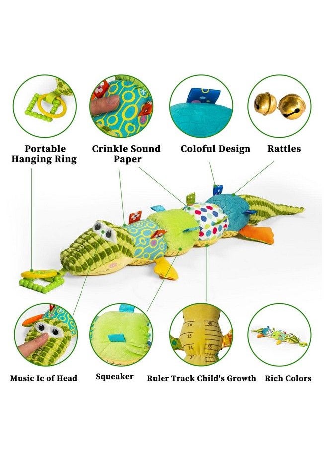 Jollybaby Baby Toys Tummy Time Baby Toys With Rattles Crinkle Newborn Baby Musical Toys For Infant 0 3 6 9 12 Months Boys & Girlsalligator  - Image 3