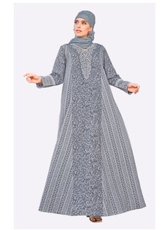 SARA Sara Striped Paisley and Vine Print Jalabiya  - Image 1