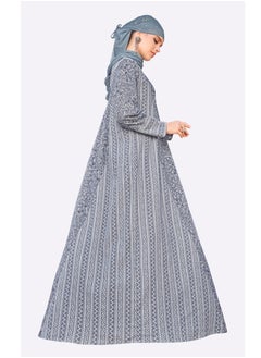 SARA Sara Striped Paisley and Vine Print Jalabiya  - Image 2