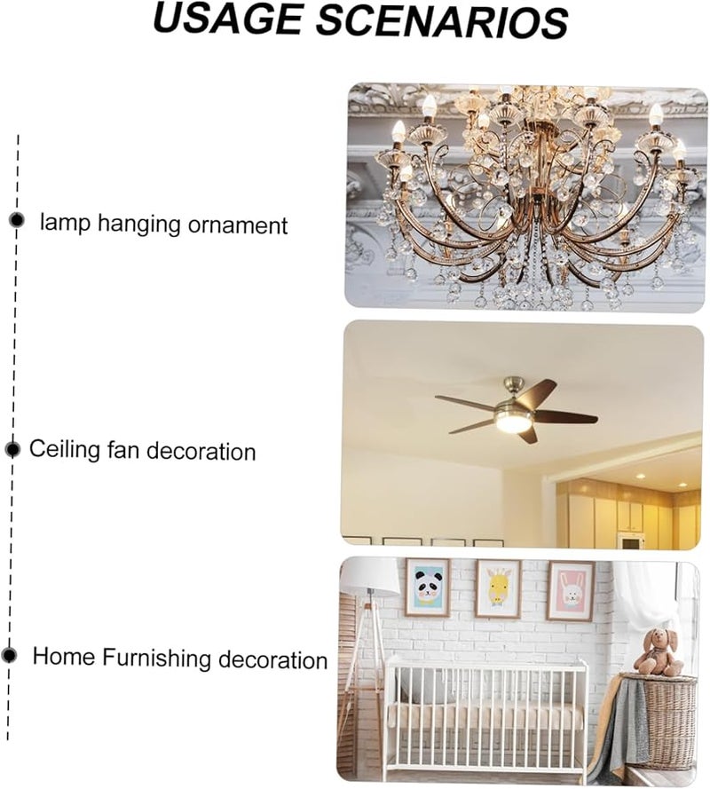 Artibetter 20 قطعة قلادات سلسلة سحب خرزية لتزيين مروحة السقف وإضاءة الحائط - Image 5