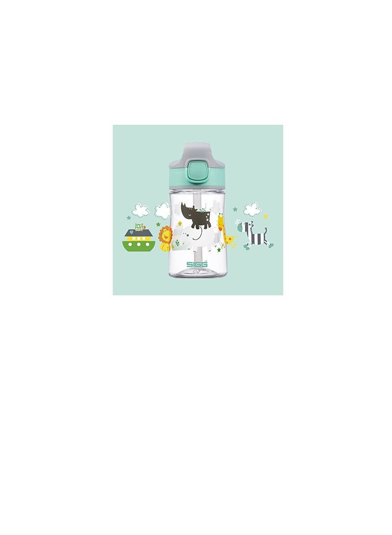 Sigg - Aluminium Kids Water Bottle - Miracle Jungle Friend - With Straw - Leakproof - Lightweight - Bpa Free - Scratch & Break Resistant - School & Sports - Light Green - 0.35L - Image 3