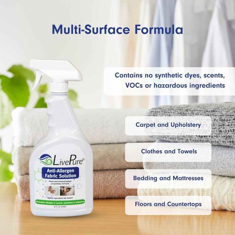 Live Pure Anti-Allergen 32 OZ Fabric Spray for Household Surfaces - Image 4