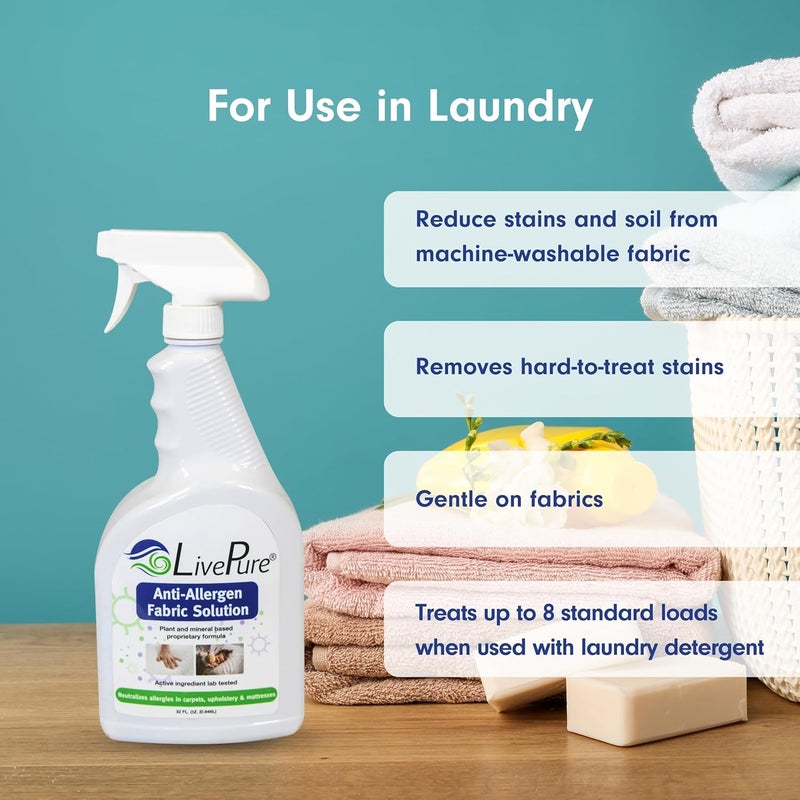 Live Pure Anti-Allergen 32 OZ Fabric Spray for Household Surfaces - Image 5
