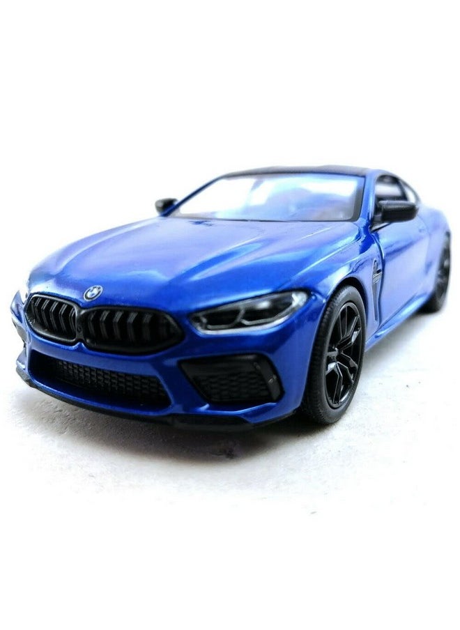 Kinsmart Bmw M8 Competition Coupe Blue 5" 1:38 Scale Pullback Action Die Cast Metal Model Toy Race Car  - Image 2