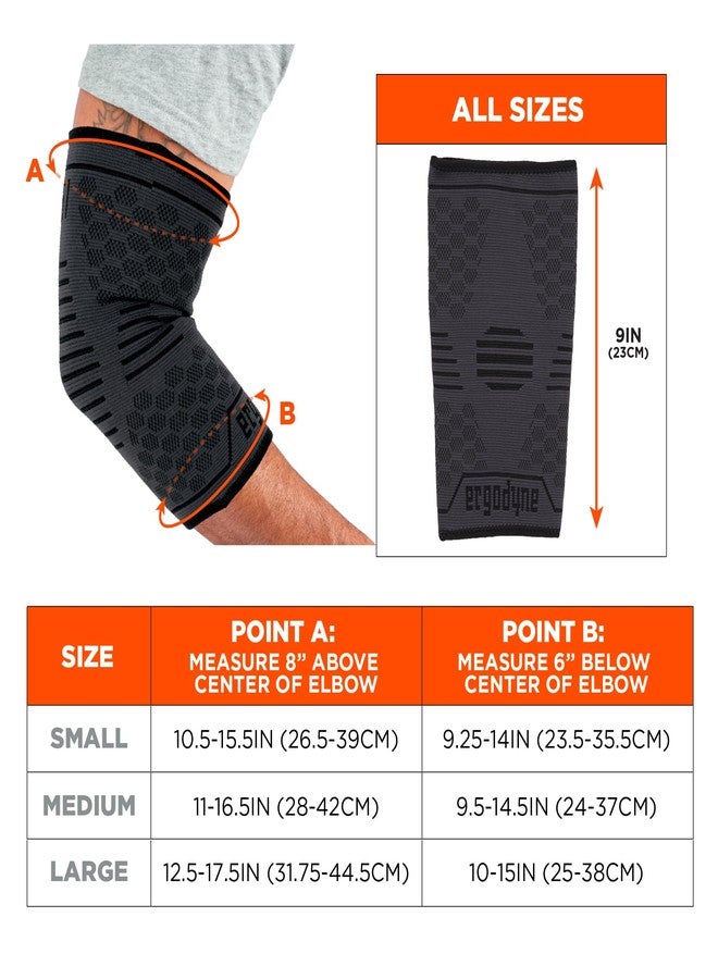 Ergodyne - 16594 ProFlex 651 Elbow Compression Sleeve, Brace Support for Men and Women Black Large - Image 5