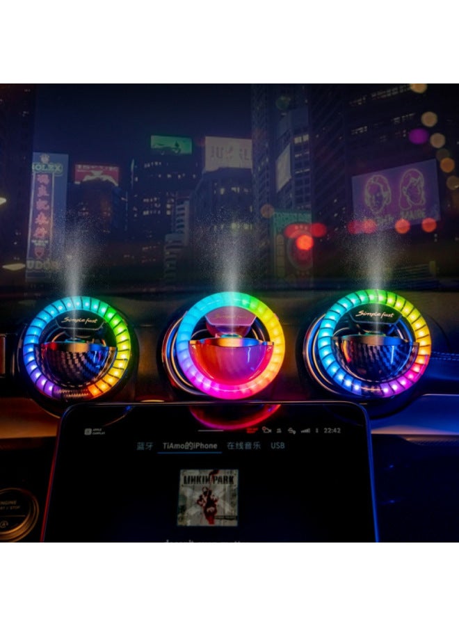 إسكدنيا رذاذ تلقائي برائحة السيارة الملونة RGB التحكم الصوتي، ضوء ملون، ضوء لاقط مضيء، ضوء جوي، زخارف موفرة للطاقة - مصدر الضوء: حزمة واحدة - لون فاتح: مسحوق جرلي (كولونيا مجانية + سائل علاج عطري بحري) - Image 3