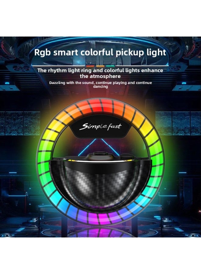 إسكدنيا رذاذ تلقائي برائحة السيارة الملونة RGB التحكم الصوتي، ضوء ملون، ضوء لاقط مضيء، ضوء جوي، زخارف موفرة للطاقة - مصدر الضوء: حزمة واحدة - لون فاتح: مسحوق جرلي (كولونيا مجانية + سائل علاج عطري بحري) - Image 2