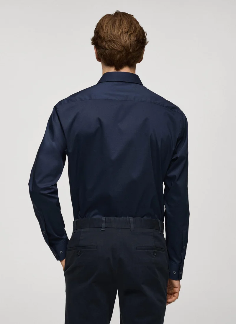 Mango Man Regular Fit Stretch Cotton Shirt