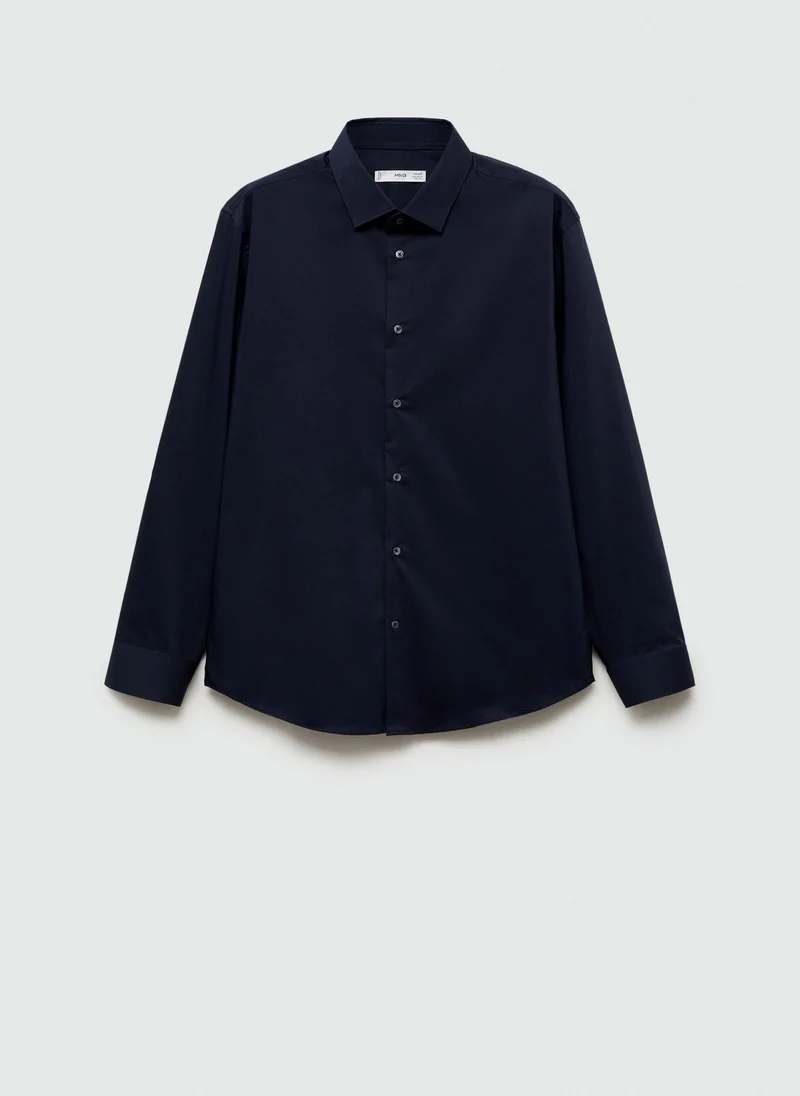 Mango Man Regular Fit Stretch Cotton Shirt