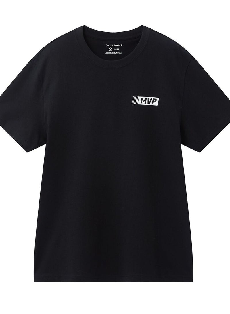 GIORDANO Men's Slim Fit Cotton Jersey Message Print Tee - Image 1