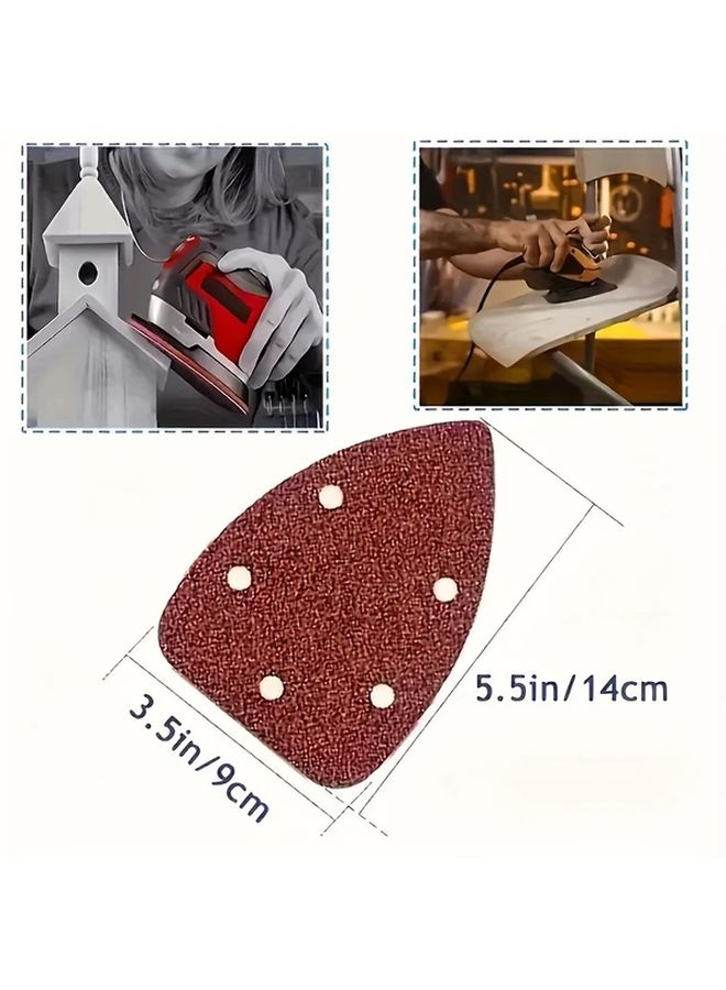 15Pcs 180 Grits Triangle Sanding Sheets Hook Loop Pads for Woodworking Dry Sanding - Image 3