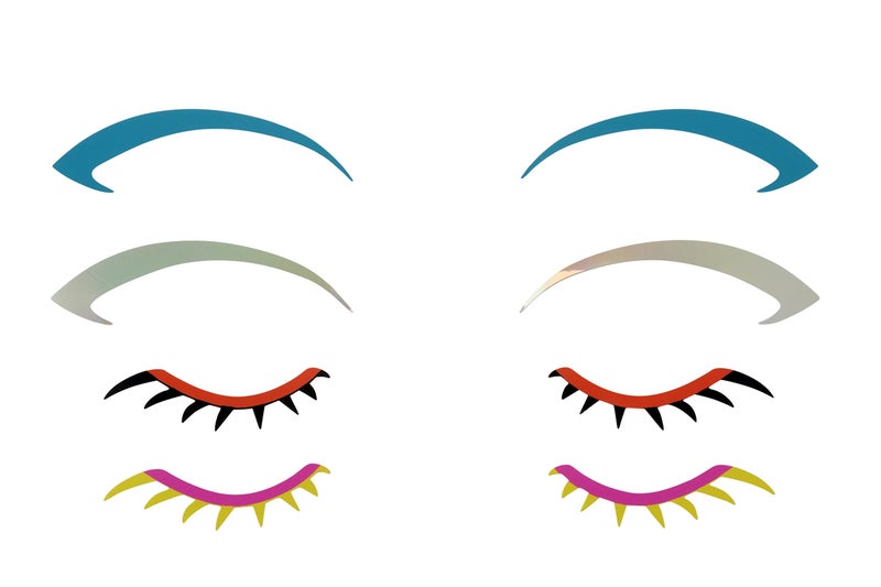 PaintLab Eyeliner Sticker Spring Chella EasytoUse Cosmetic Tape for Eyes LongLasting Colored Adhesive Eyeliner 5 Pairs