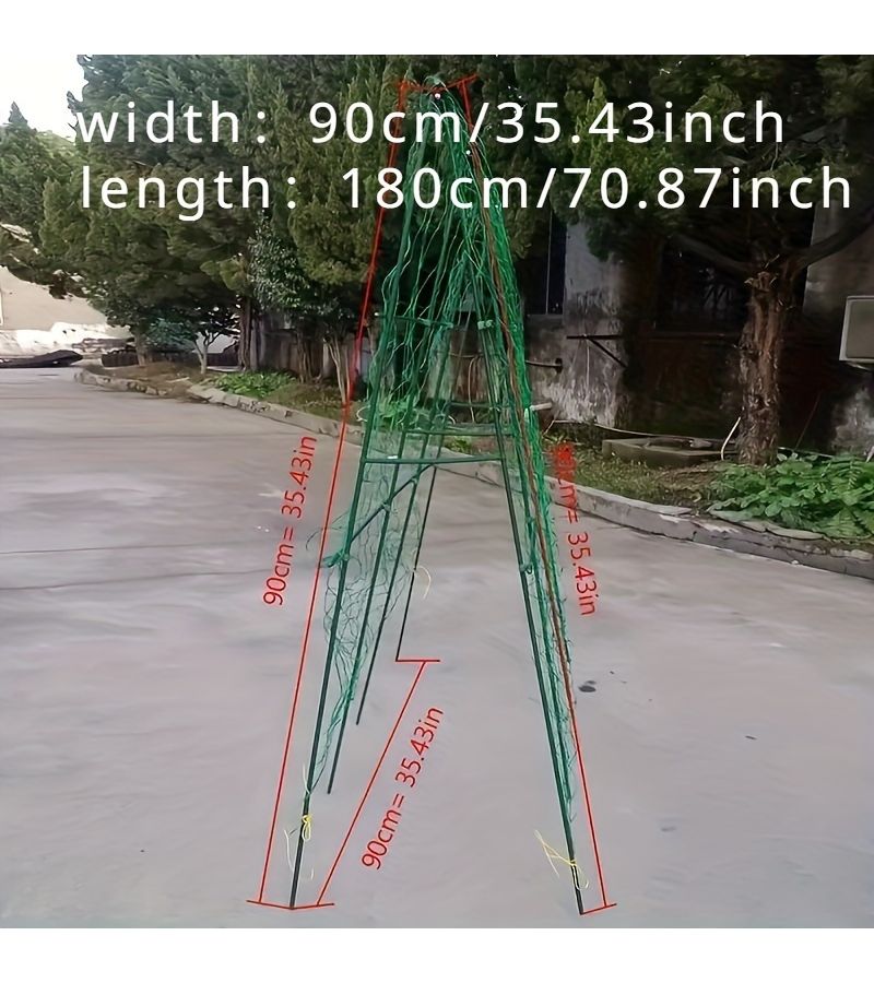 2 Pack Climbing Plant Nets 70.87 X 141.73 Inches Heavy Duty Garden Support Net for Cucumbers Vines Tomatoes Fruits Vegetables - Image 2