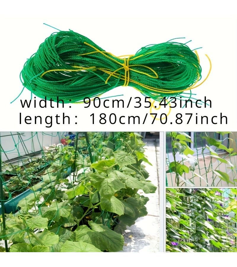 2 Pack Climbing Plant Nets 70.87 X 141.73 Inches Heavy Duty Garden Support Net for Cucumbers Vines Tomatoes Fruits Vegetables - Image 4
