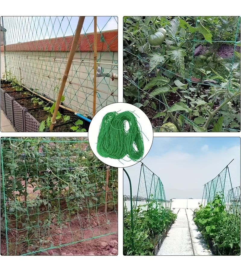 2 Pack Climbing Plant Nets 70.87 X 141.73 Inches Heavy Duty Garden Support Net for Cucumbers Vines Tomatoes Fruits Vegetables - Image 3