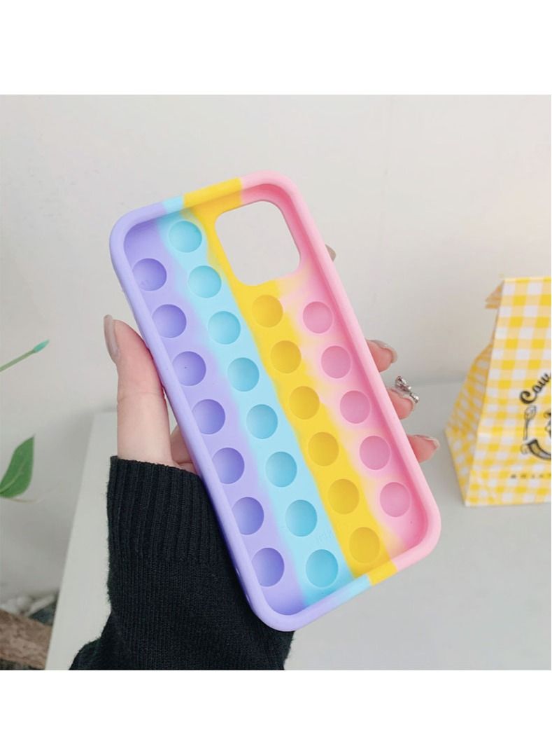Cute Style Rainbow Pop Fidget Silicone Phone Case for Girls And Children’s iPhone Case for iphone 13promax  - Image 3