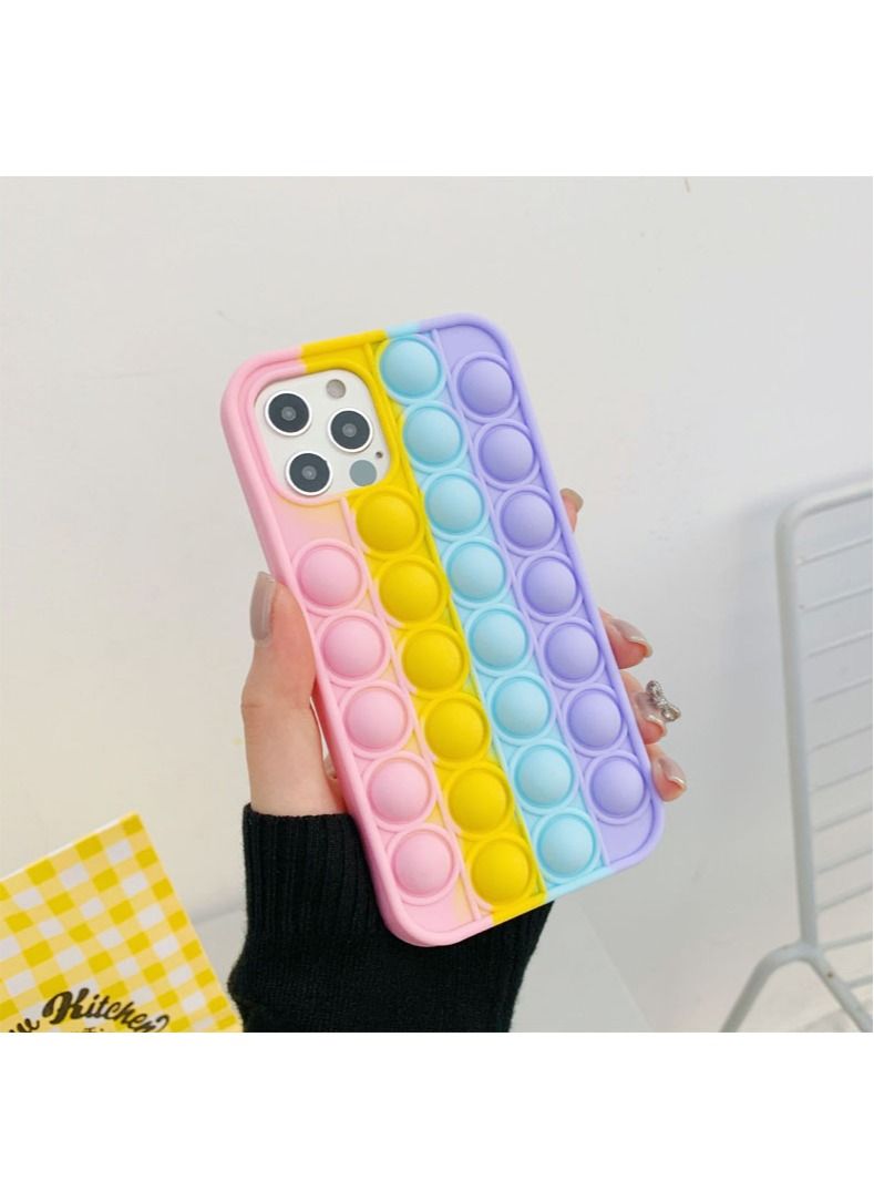 Cute Style Rainbow Pop Fidget Silicone Phone Case for Girls And Children’s iPhone Case for iphone 13promax  - Image 2