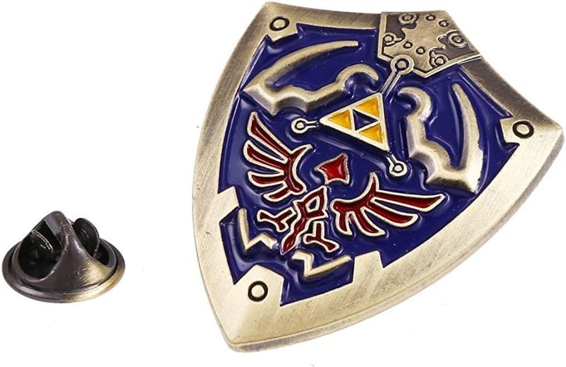 Armear Pin - Hylian Shield Pin - Brooch - Hylian Shield, Blue, Size 1.5 - Image 1