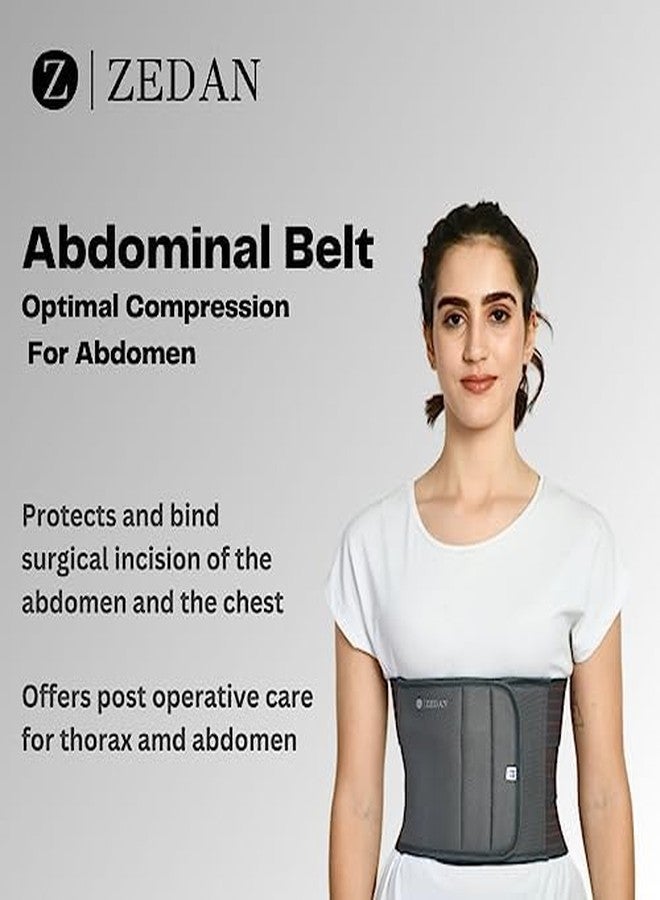 ZEDAN Abdominal Belt For Tummy Reduction After Delivery | Ideal for Slimming Waist, Lower Back Pain Relief | Breathable Belt for Men & Women | Grey (X-Large) - Image 4
