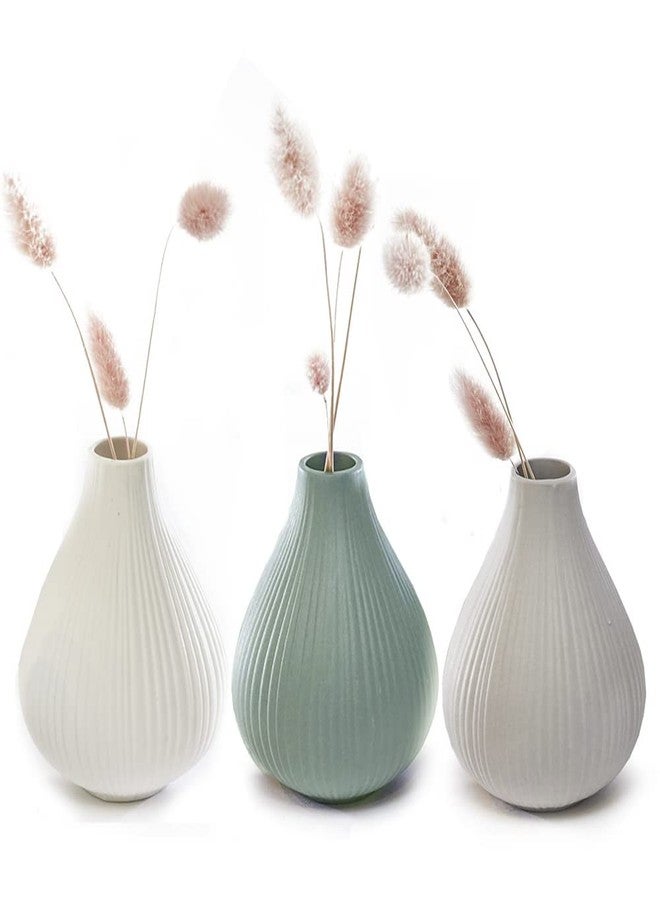 Chive ‘Frost’ Ceramic Flower Vase - Set of 6 Beautiful Small Bud Vases for Flowers & House Plants - Perfect Shelf Centerpieces and Living Room Decor - Assorted Colors - Image 3