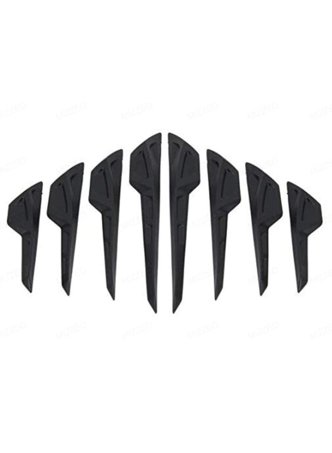 3 ار 8 قطع من شريط حماية حواف أبواب السيارة العالمي 3R المضاد للصدمات، طقم تزيين جانبي أسود لمرايا السيارة ومصدها، ملصق PVC متين لمنع الخدوش والضربات، سهل التركيب - Image 1