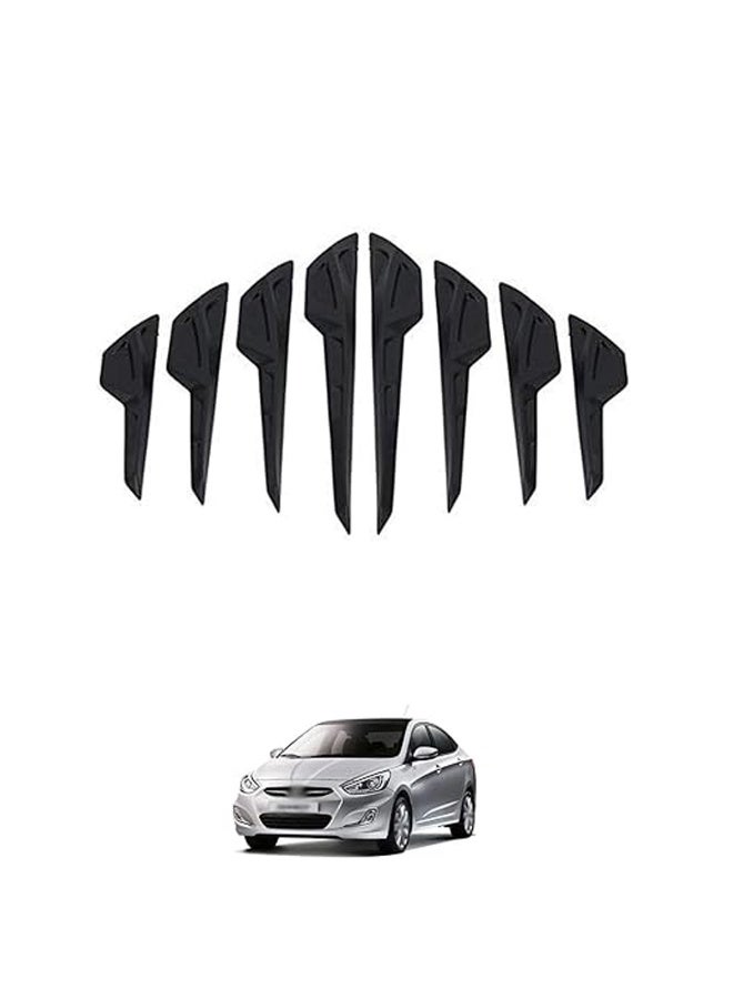 3 ار 8 قطع من شريط حماية حواف أبواب السيارة العالمي 3R المضاد للصدمات، طقم تزيين جانبي أسود لمرايا السيارة ومصدها، ملصق PVC متين لمنع الخدوش والضربات، سهل التركيب - Image 2