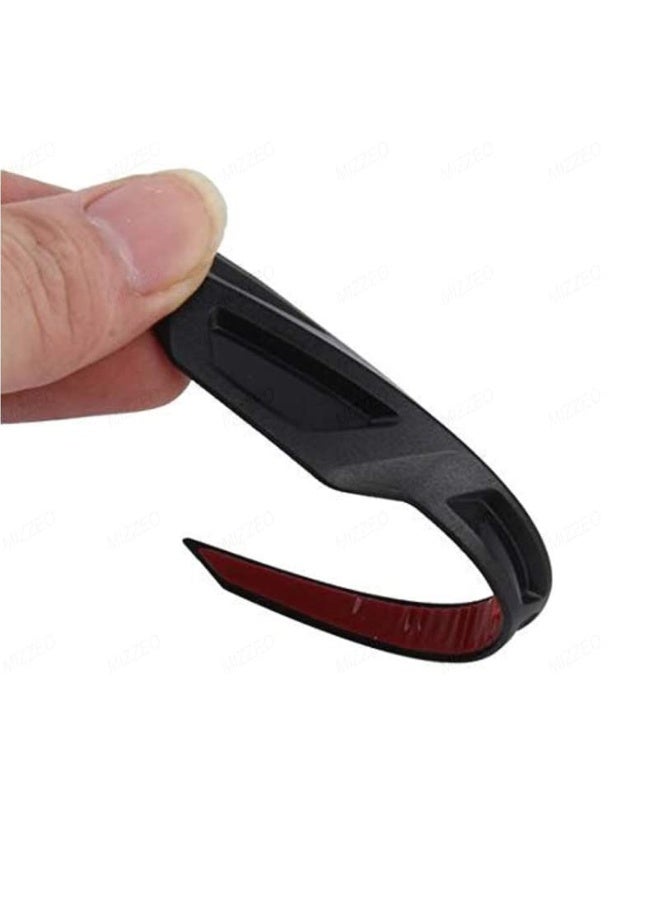 3 ار 8 قطع من شريط حماية حواف أبواب السيارة العالمي 3R المضاد للصدمات، طقم تزيين جانبي أسود لمرايا السيارة ومصدها، ملصق PVC متين لمنع الخدوش والضربات، سهل التركيب - Image 3