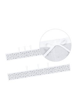 Baby Cot Bumper, Baby Crib Bumpers Padded for Boys Girls, 63*11.8inch+133.9*11.8inch Cot Bed Liner Bumper Set, Soft Cotton Crib Protector Bumper Cushion Crib Padding for Sides  2PCS