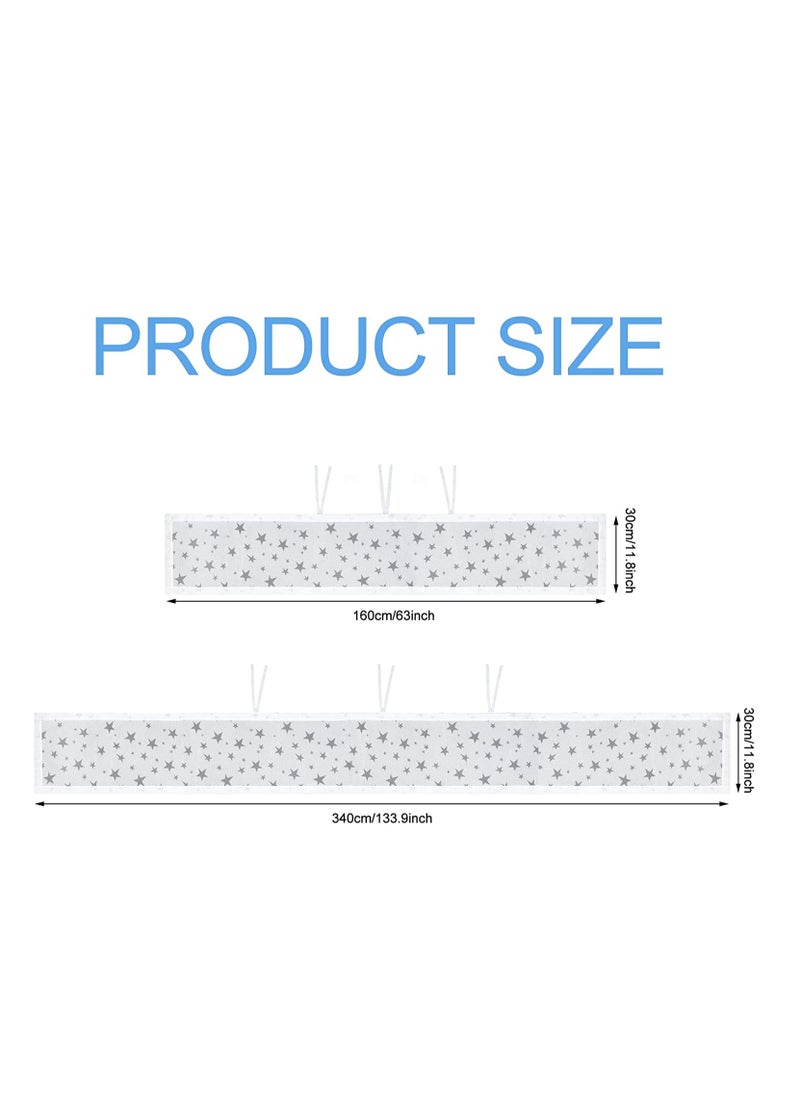 SYOSI - Baby Cot Bumper, Baby Crib Bumpers Padded for Boys Girls, 63*11.8inch+133.9*11.8inch Cot Bed Liner Bumper Set, Soft Cotton Crib Protector Bumper Cushion Crib Padding for Sides  2PCS - Image 1