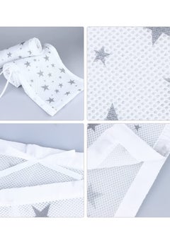 SYOSI Baby Cot Bumper, Baby Crib Bumpers Padded for Boys Girls, 63*11.8inch+133.9*11.8inch Cot Bed Liner Bumper Set, Soft Cotton Crib Protector Bumper Cushion Crib Padding for Sides  2PCS  - Image 5