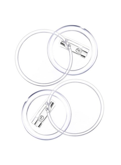 50 Pack Acrylic Button Pins Badge Clear Button Pins Custom Button Pins Kit Blank Button Pins Bulk Photo Buttons Make Your Own Buttons Pins For Diy Craft Supplies(2.25 Inch)