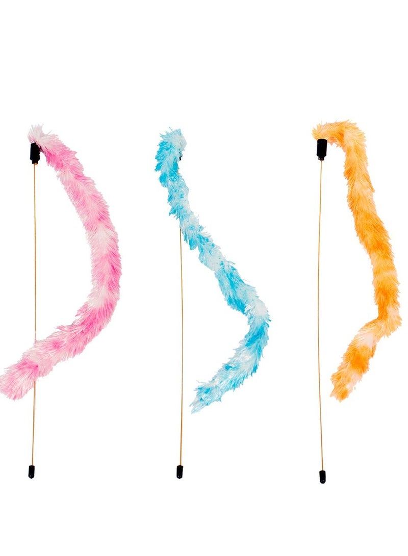 duvo Plus Playing Rod Plumeau Mix Color Toy For Cats 47Cm - Image 1