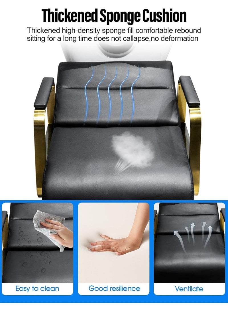 Meishida Lie Flat Hair Washing Chair Salon Shampoo Chair Backwash Head Wash Chair Ceramic Shampoo Bowl Sink Unit Station Spa Salon Equipment  - Image 3