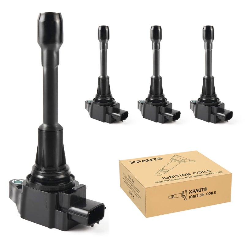 استبدال حزمة ملف الإشعال لسيارات نيسان ألتيما كيوبي روج سنترا فيرسا L4 2007 2008 2009 2010 2011 2012 2013 2014 2015 2016 2017 2018 25L 20L 18L 16L UF549 مجموعة من 4