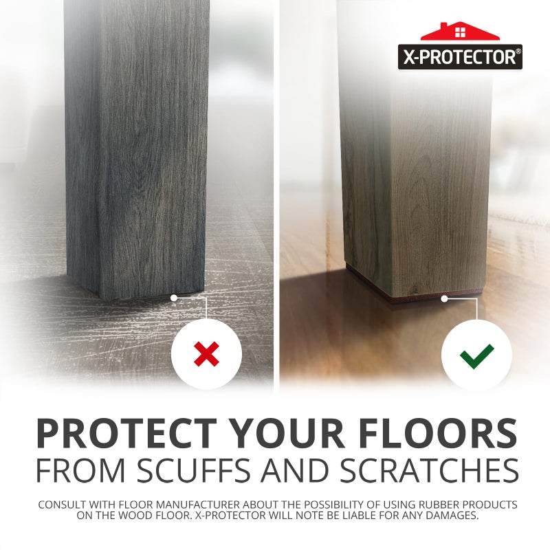 X-PROTECTOR Non Slip Furniture Pads â€“ 12 Premium Furniture Grippers 3"! Best SelfAdhesive Rubber Feet Furniture Feet â€“ Ideal Non Skid Furniture Pad Floor Protectors â€“ Keep Furniture in Place! - Image 5