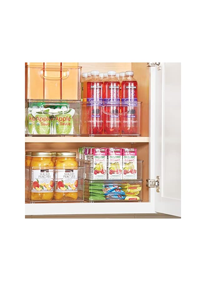 Cabinet/Kitchen Binz Kitchen Storage Container, Medium-Sized Plastic Storage Boxes for The Fridge, Freezer or Pantry, Clear