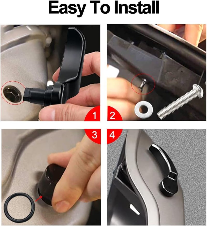 MDPROMCP Black Saddlebag Latch Lever - Saddle Bag Lid Lifters Aluminum Compatible with Harley Davidson 2014-2024 Street Glide Road King Special Road Glide Special Ultra Limited with Hard Bags - Image 4