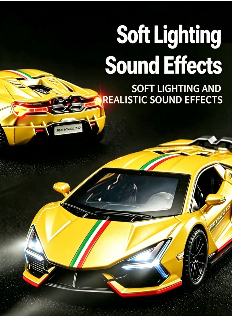 LAMBORGHINI High-Detail Alloy Car Model with Realistic Lighting & Sound Effects, 1:32 Scale Die-Cast Vehicle, Collectible Display Model for Adults & Kids - Image 4