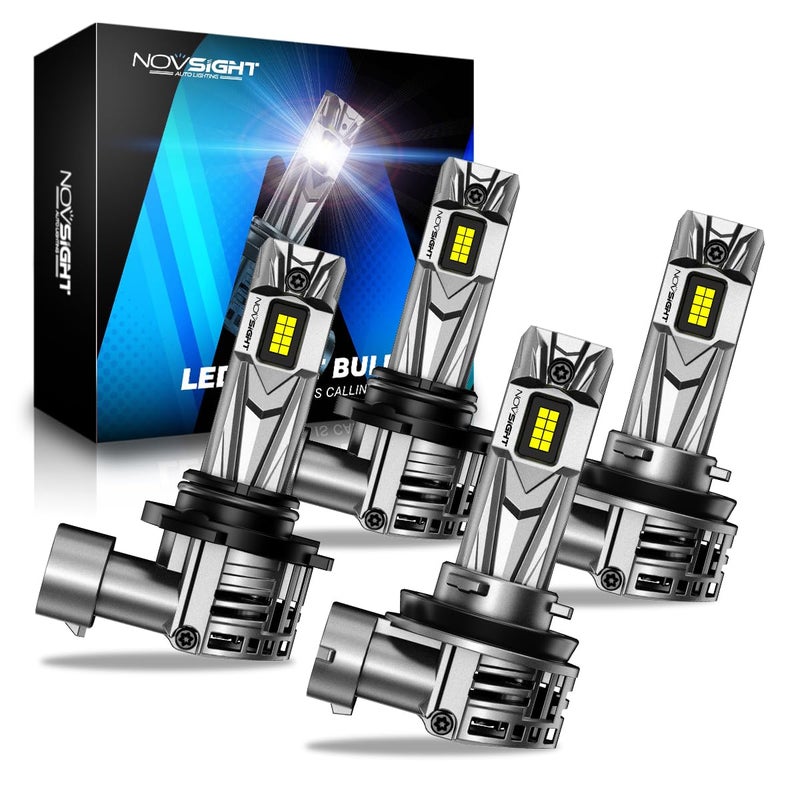 NOVSIGHT H11 9005 Fog Light Bulbs 80000LM 6500K Cool White 11 Design Easy Installation NonPolarity PlugandPlay Pack of 4 - Image 2