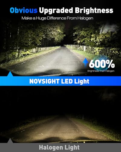 NOVSIGHT H11 9005 Fog Light Bulbs 80000LM 6500K Cool White 11 Design Easy Installation NonPolarity PlugandPlay Pack of 4 - Image 3