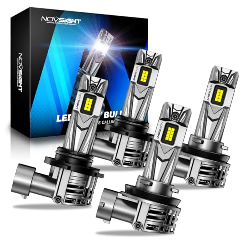 NOVSIGHT H11 9005 Fog Light Bulbs 80000LM 6500K Cool White 11 Design Easy Installation NonPolarity PlugandPlay Pack of 4 - Image 1
