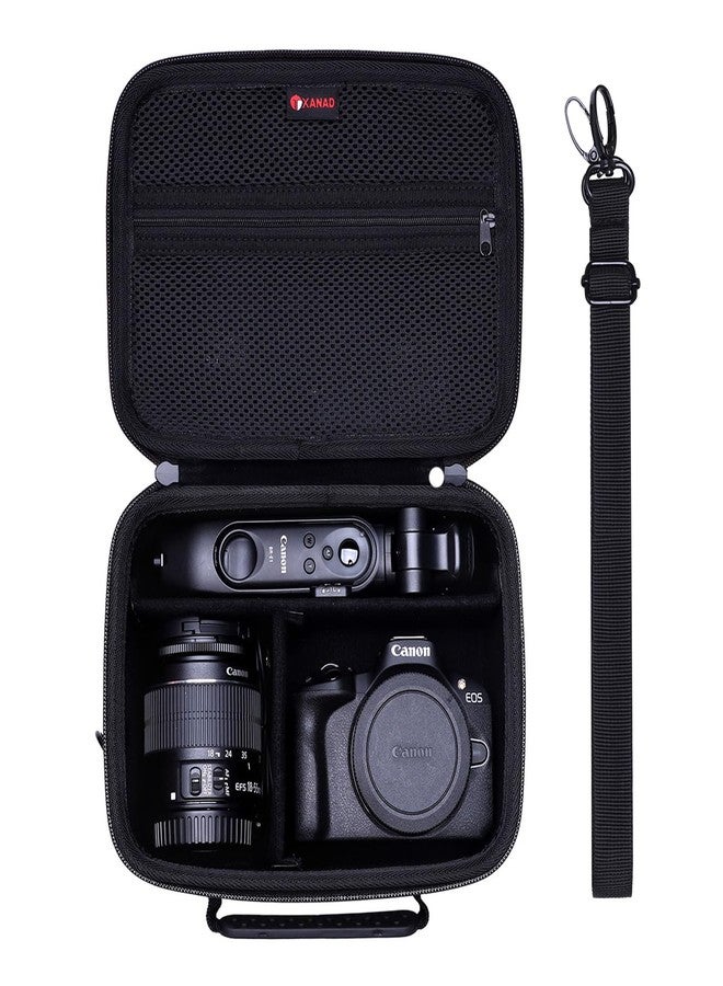XANAD Camera Case Compatible with Canon EOS Rebel T7/R50/R6 Mark II/R100/R50 V/T6/R8/R10/R5 Mark II/RP/R7/5D Mark IV/SL3/R5/T100 DSLR SLR Camera,Lens,Tripod,with Shoulder Strap and 4 Dividers(Black) - Image 1