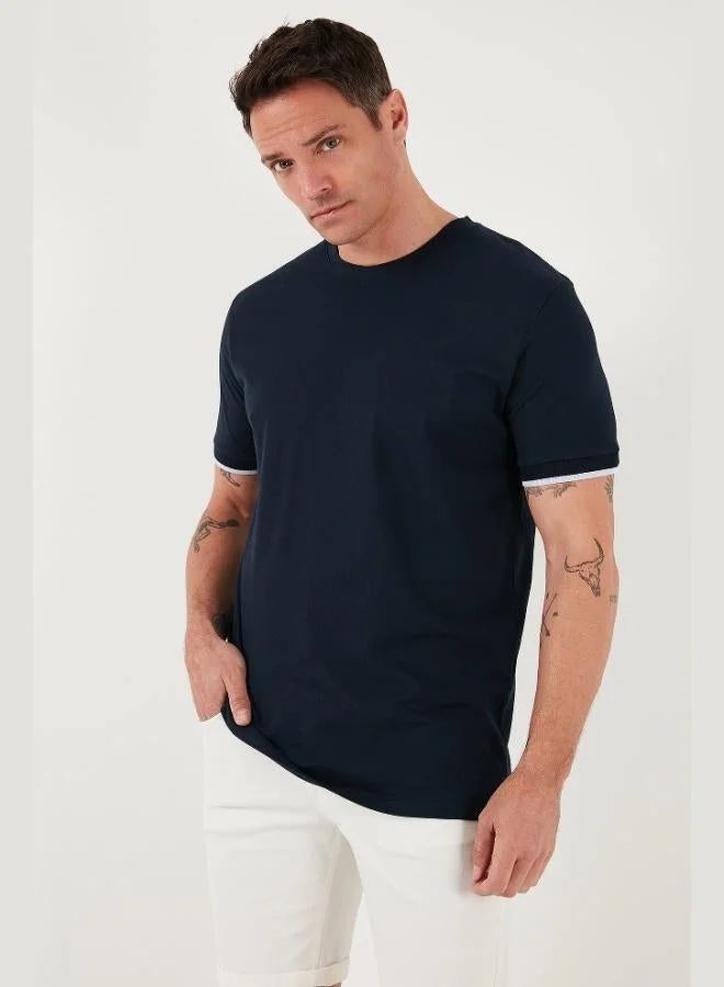 Buratti  Buratti Stretch Cotton Regular Fit Crew Neck T Shirt Men's T SHIRT 5902981 for Men | Best Price UAE