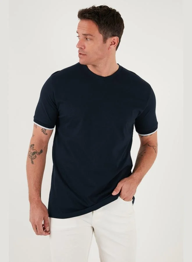 Buratti  Buratti Stretch Cotton Regular Fit Crew Neck T Shirt Men's T SHIRT 5902981 for Men | Best Price UAE